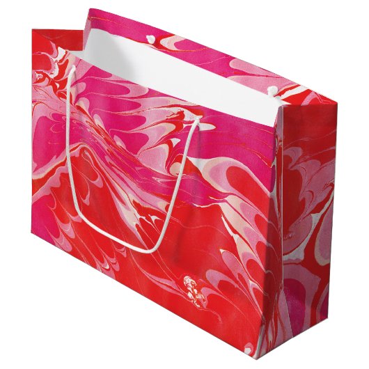 Red Merry Marble Groot Cadeauzakje (Voorkant Gekanteld)