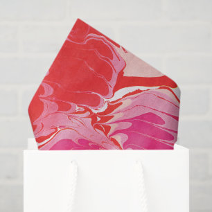 Red Merry Marble Tissuepapier