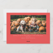 Red Merry Woofmas Dog Christmas Holiday Kaart (Achterkant)