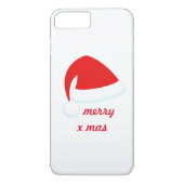 Red Merry Xmas Santa Hat iPhone 7 Case-Mate iPhone Case (Achterkant)