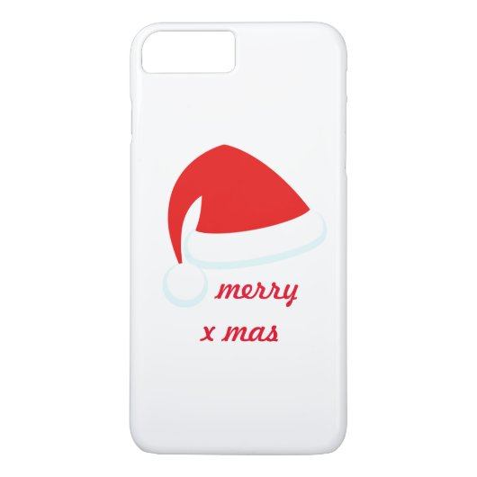 Red Merry Xmas Santa Hat iPhone 7 Case-Mate iPhone Case (Achterkant)