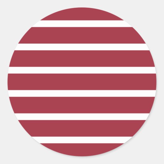 Red met White Stripes American Flag Theme Ronde Sticker (Voorkant)