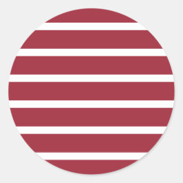 Red met White Stripes American Flag Theme Ronde Sticker