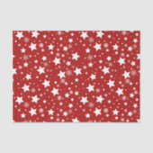 RED MET WITTE HOLIDAY STARS TISSUEPAPIER (Voorkant)