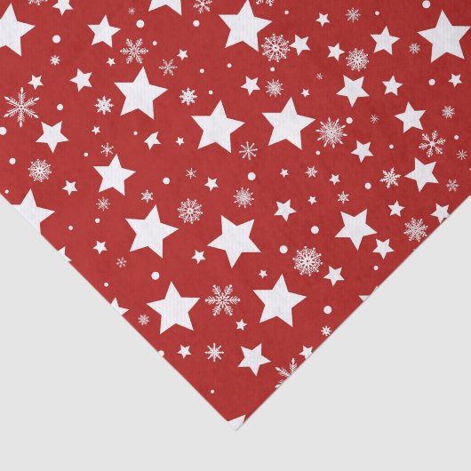 RED MET WITTE HOLIDAY STARS TISSUEPAPIER (Detail)