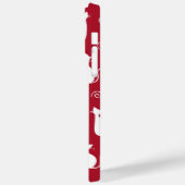 RED MET WITTE SITTING CAT-PATTERN Case-Mate iPhone CASE (Achterkant / Links)