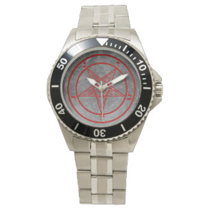 Red Metal Baphomet horloge