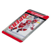 Red Metal Ice Hockey Trading Kaart Magnetic Dry Er Magneet (Linkerzijde)