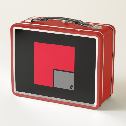 RED Metal Lunchbox bY #MMETROPOLIM (Achterkant)