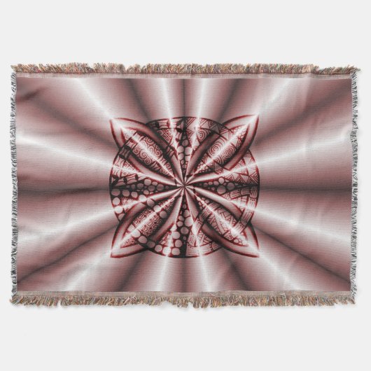 Red Metallic Celtic Knot Original Art Deken (Voorkant)