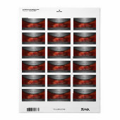 Red Metallic Elegance Etiket (Full Sheet)