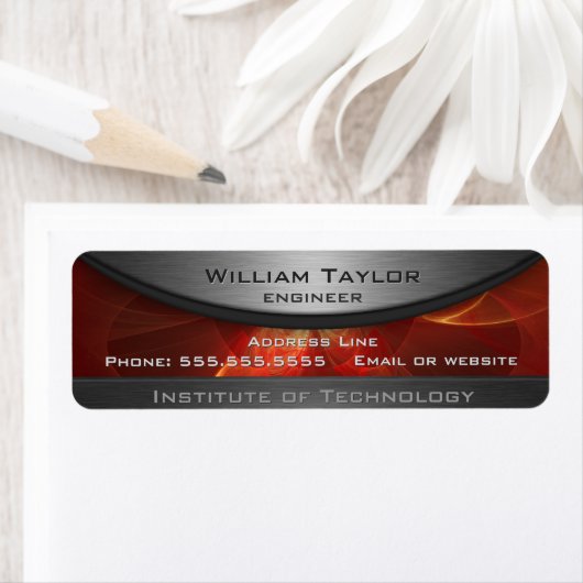 Red Metallic Elegance Etiket (Insitu)