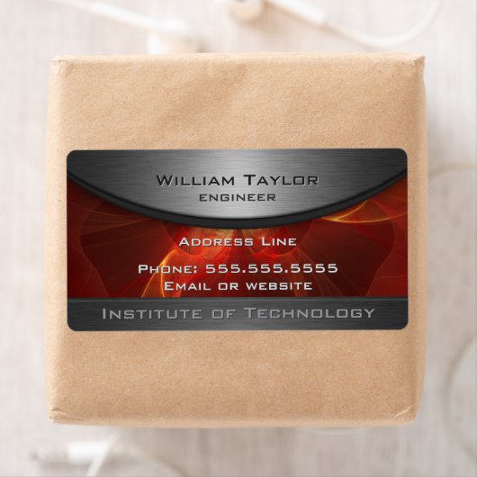 Red Metallic Elegance Etiket (Insitu)