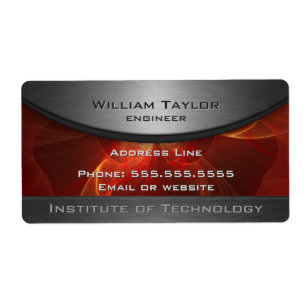 Red Metallic Elegance Etiket