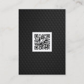 Red Metallic Elegance met QR code verticaal Visitekaartje (Achterkant)