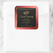 Red Metallic Glitter Black Product Labels Ladybug (Tas)