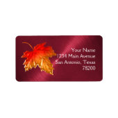 Red Metallic look Etiket (Voorkant)