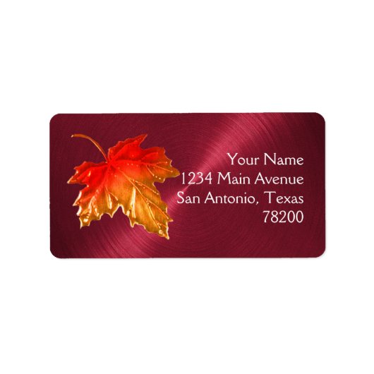 Red Metallic look Etiket (Voorkant)