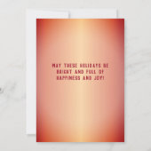 Red Metallic Snowflake serie Fotokerstkaart (Achterkant)