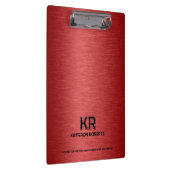 Red Metallic textuur aangepaste zwarte tekst Klembord (Rechts)