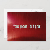 Red Metalline Sheen Briefkaart (Voorkant / Achterkant)