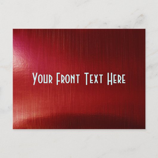 Red Metalline Sheen Briefkaart (Voorkant)