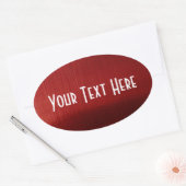 Red Metalline Sheen Ovale Sticker (Envelop)