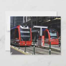 Red Metro Train Houston Texas US Postcrossing Briefkaart