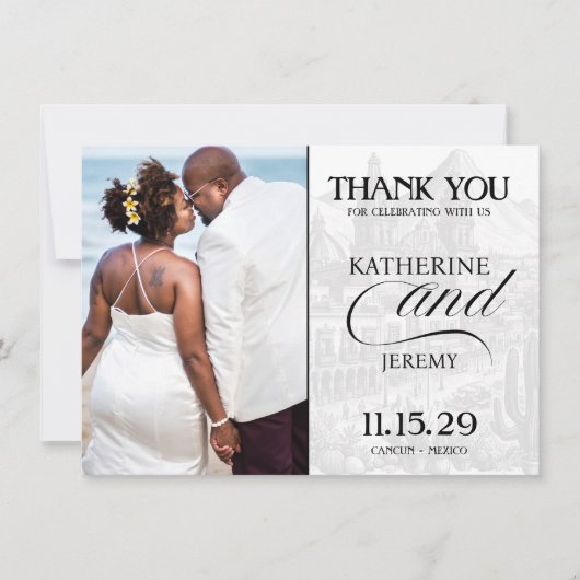 Red Mexico Passport Bedankkaart (Voorkant)