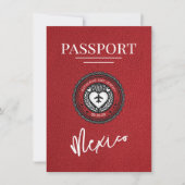 Red Mexico Passport Bewaar de datum Save The Date (Voorkant)