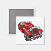 Red MG TD Magneet (Voorkant / Achterkant)