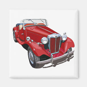 Red MG TD Magneet