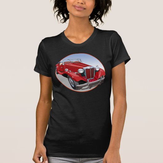 Red MG TD T-shirt (Voorkant)