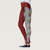 Red Michigan State Flower Apple Blossom Leggings (Links)