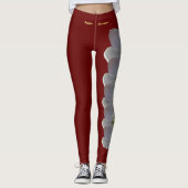 Red Michigan State Flower Apple Blossom Leggings (Voorkant)