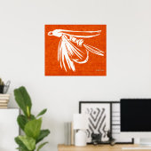 "Red Midge" Natte Vliegend Gevist Poster (Thuiskantoor)