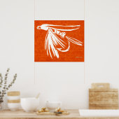 "Red Midge" Natte Vliegend Gevist Poster (Keuken)