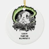 Red mij, Draag uw boodschap, inspireer verandering Keramisch Ornament (Voorkant)