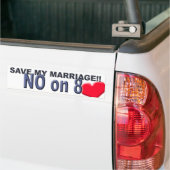 Red mijn huwelijk!!! Nee op 8 Bumpersticker (Op Truck)