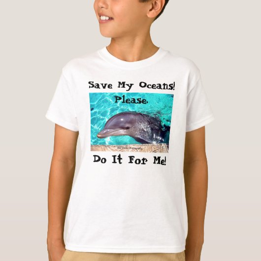 Red mijn Oceanen! Dolphin T-Shirt (Voorkant)