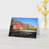 Red Mill, Clinton, New Jersey - 5x7 Wenskaart Kaart (Gele Bloem)