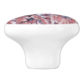 Red Mineral Stone Abstract Patroon Keramische Knop (Zijkant)