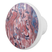 Red Mineral Stone Abstract Patroon Keramische Knop (Rechts)