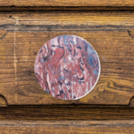 Red Mineral Stone Abstract Patroon Keramische Knop