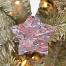 Red Mineral Stone Abstract Patroon Ornament