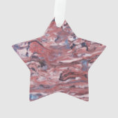 Red Mineral Stone Abstract Patroon Ornament (achterkant)