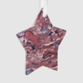 Red Mineral Stone Abstract Patroon Ornament (voorkant)