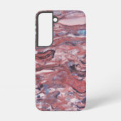 Red Mineral Stone Abstract Patroon Samsung Galaxy Hoesje (Achterkant)