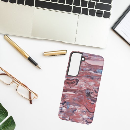 Red Mineral Stone Abstract Patroon Samsung Galaxy Hoesje