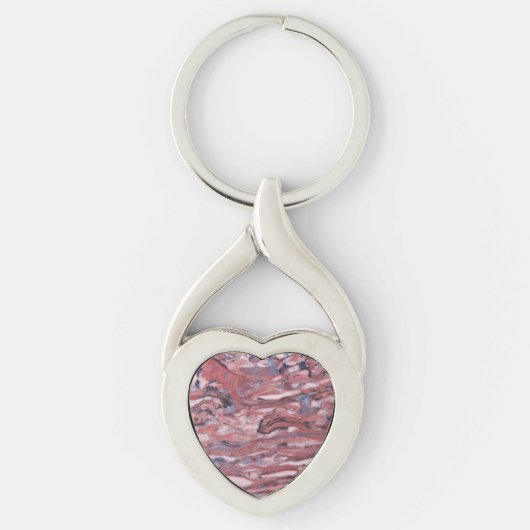 Red Mineral Stone Abstract Patroon Sleutelhanger (Voorkant)